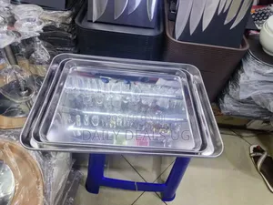 3 PCS Metallic Serving Trays