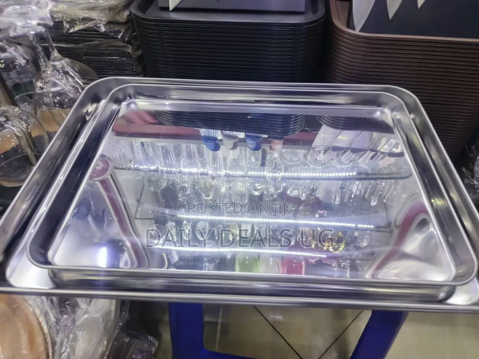 3 PCS Metallic Serving Trays