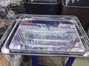 3 PCS Metallic Serving Trays