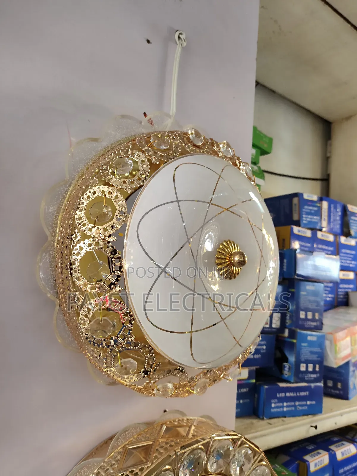 Elite Bedroom Ceiling Light With Pink Colour