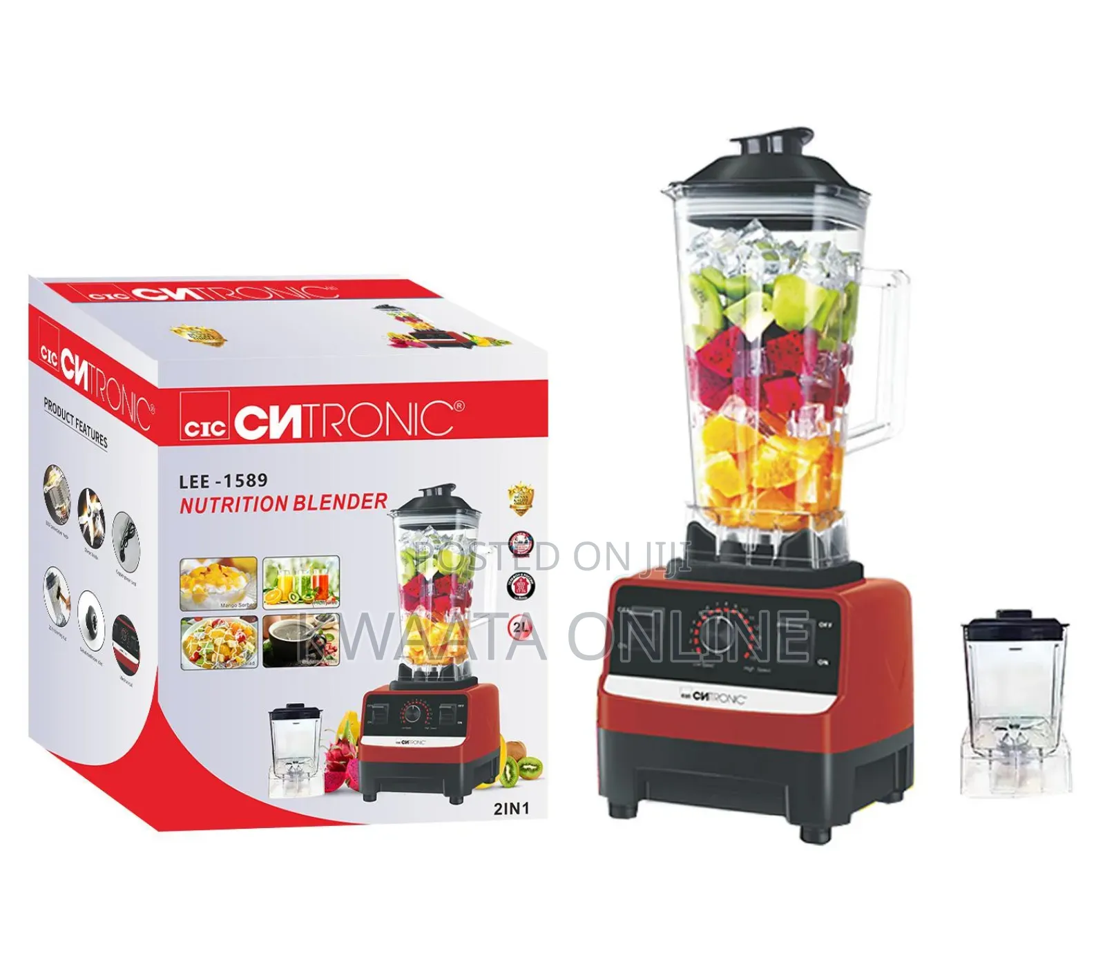 2l-Cntronic Nutrition Blender 2 in 1 4500w Lee-1589