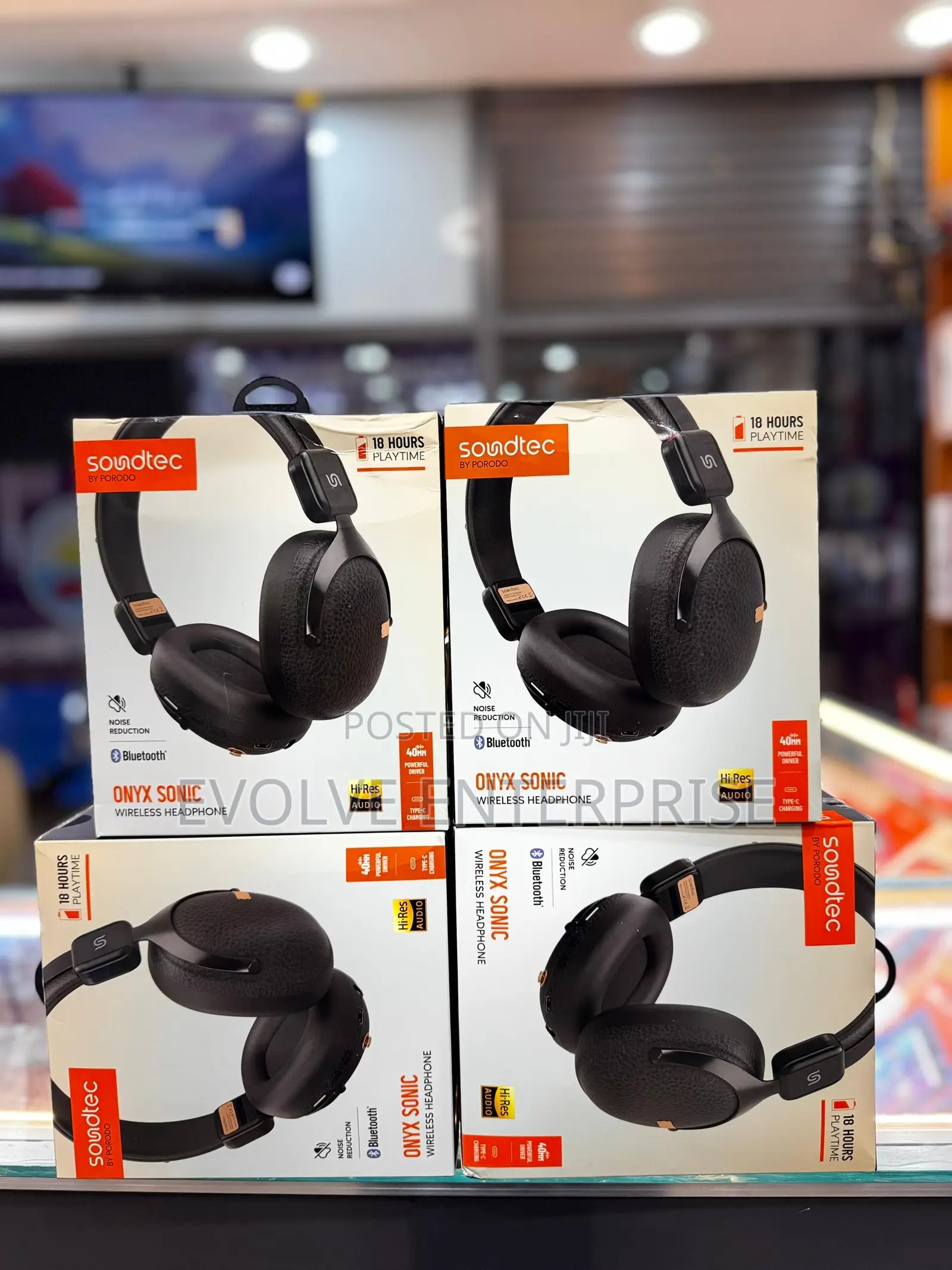 Porodo Soundtec Onyx Sonic Wireless Headphone