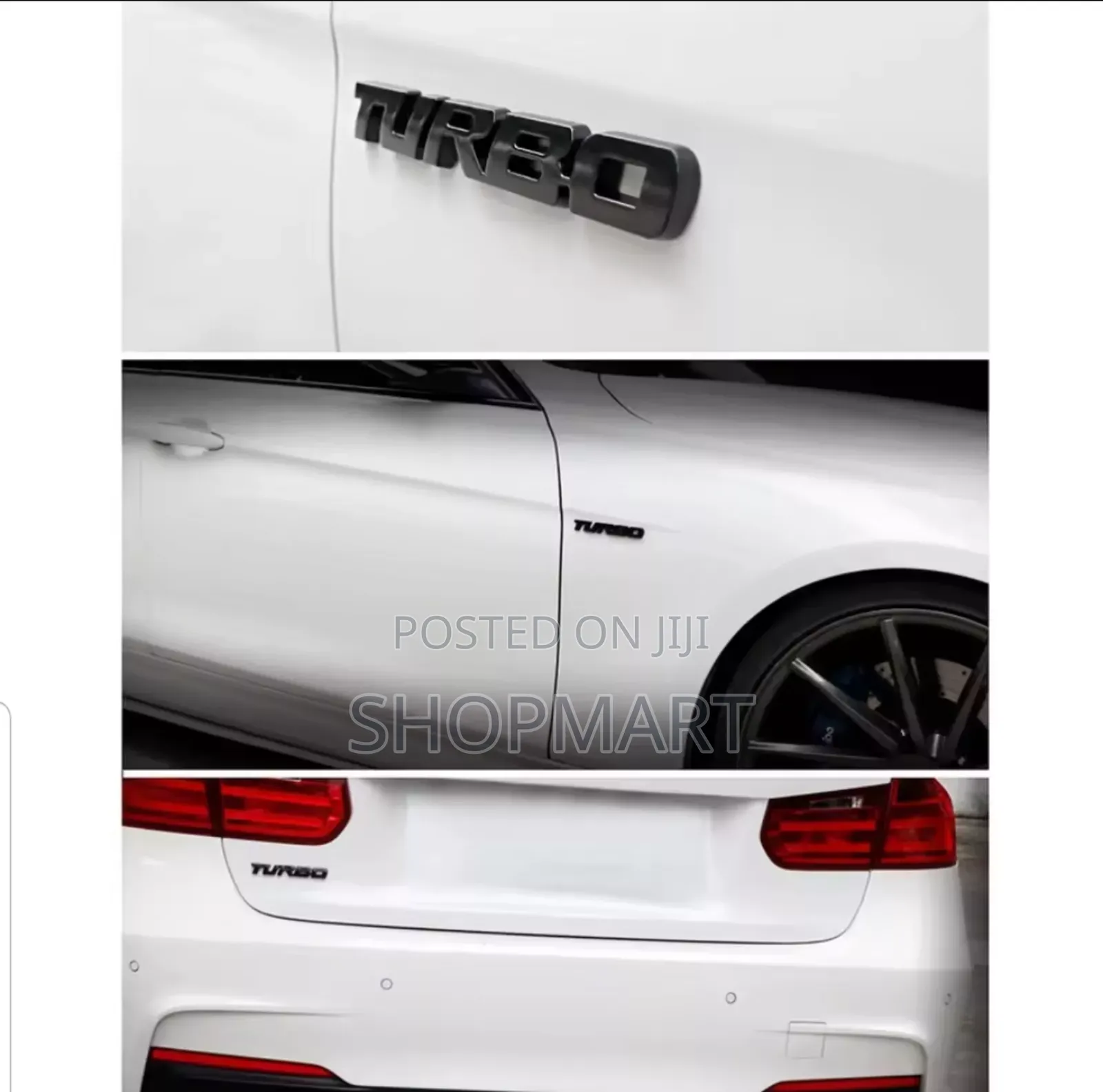 Car Styling Turbo Boost Metal Sticker