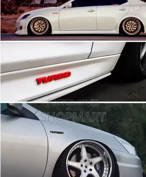 Car Styling Turbo Boost Metal Sticker