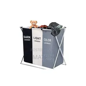 3 Column Laundry Basket3-Section Laundry Basket Bin Organizer