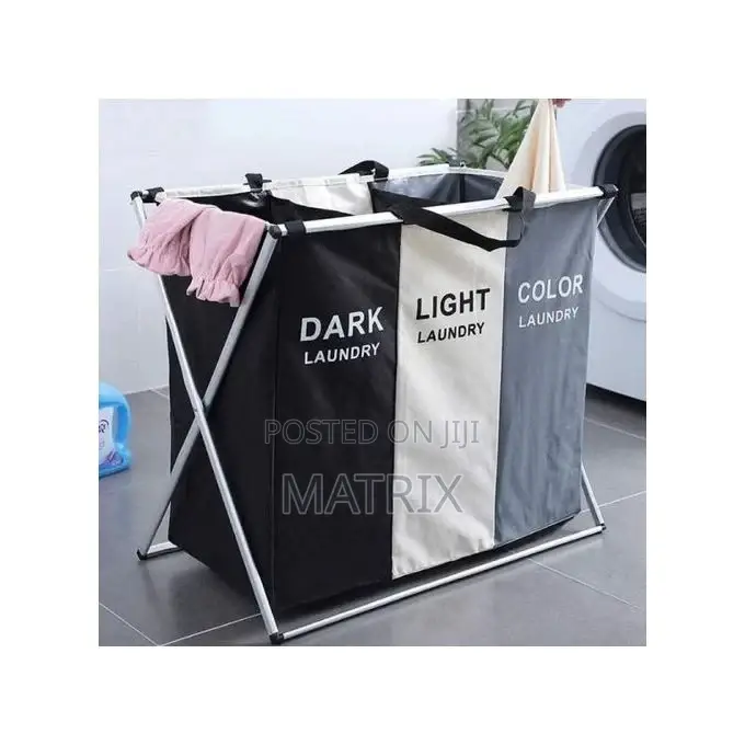 3 Column Laundry Basket3-Section Laundry Basket Bin Organizer