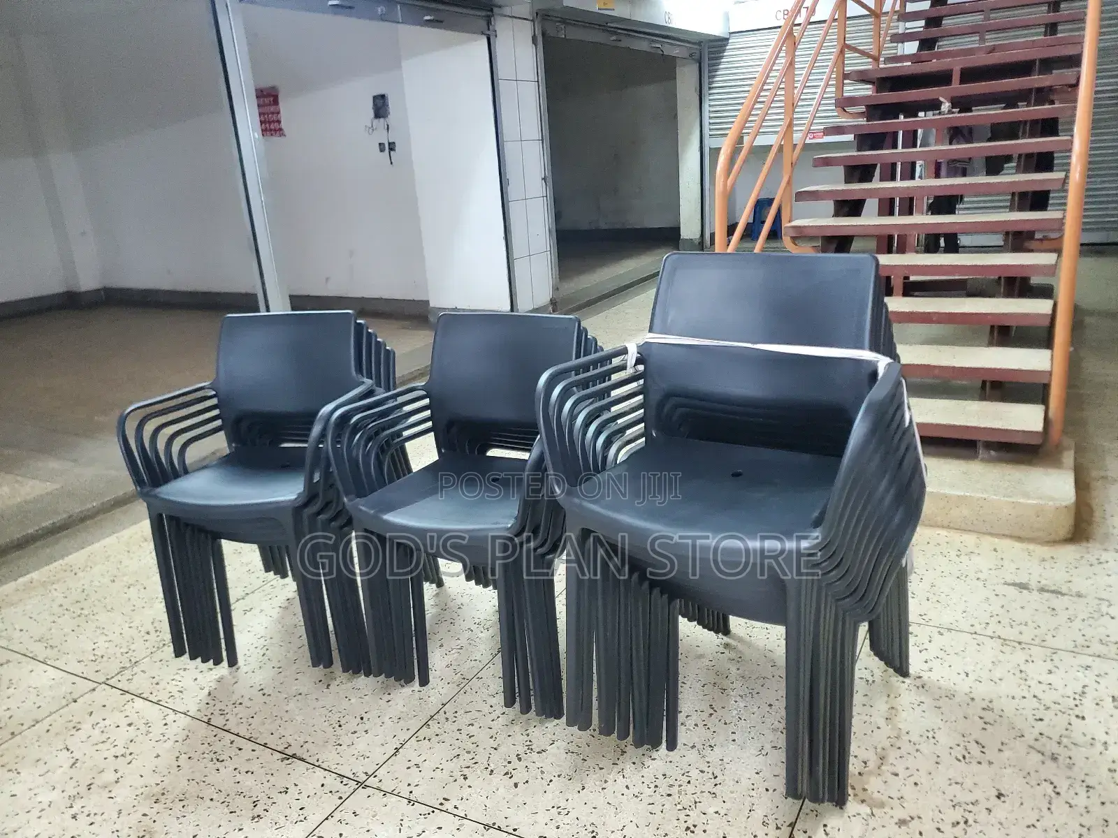Black Homeboss Plastic Chairs Plastic Chairs