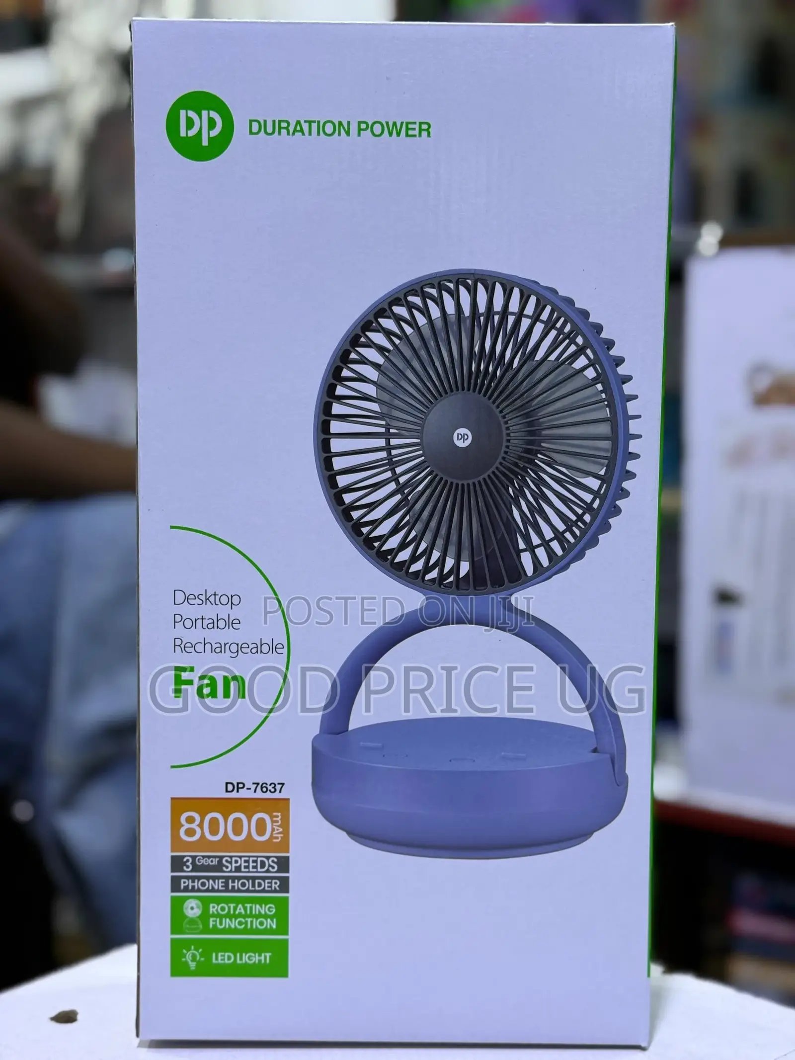 Tabletop Fan With Led Light and Rotating Function