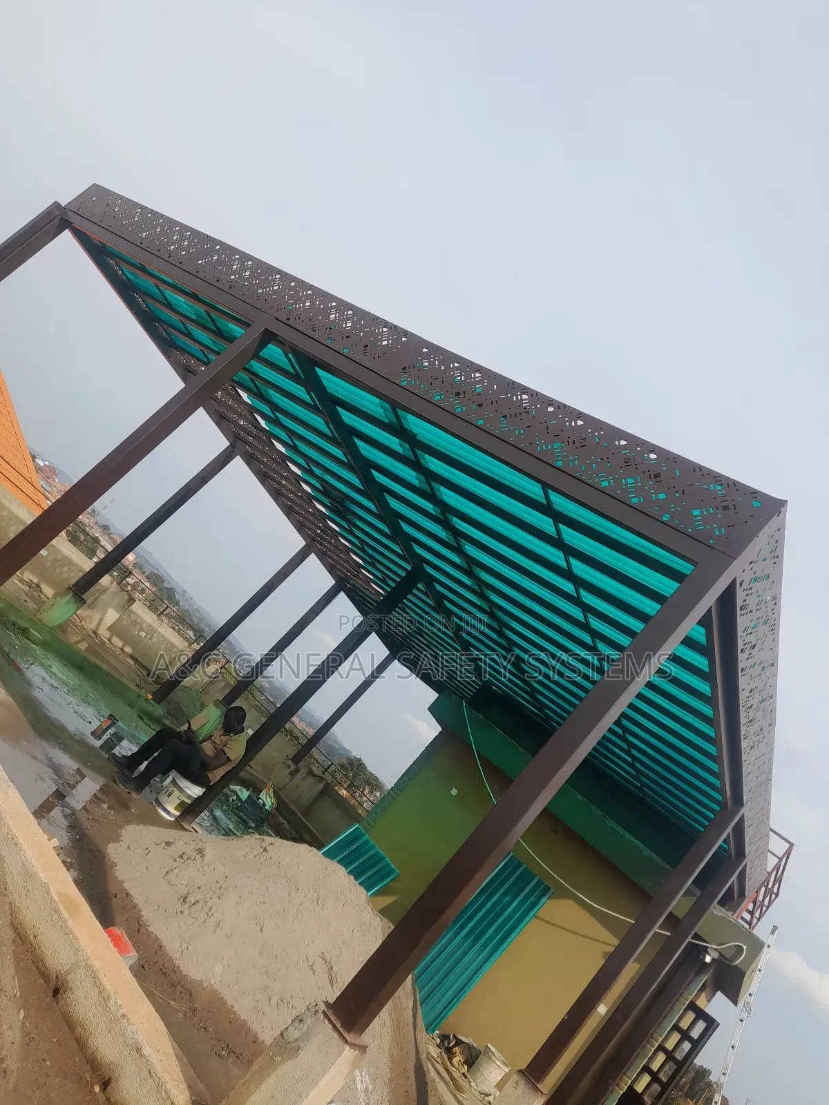 Pergola Shade Roof Top With Fiber Polycarbonate Sheet Quality Grade A