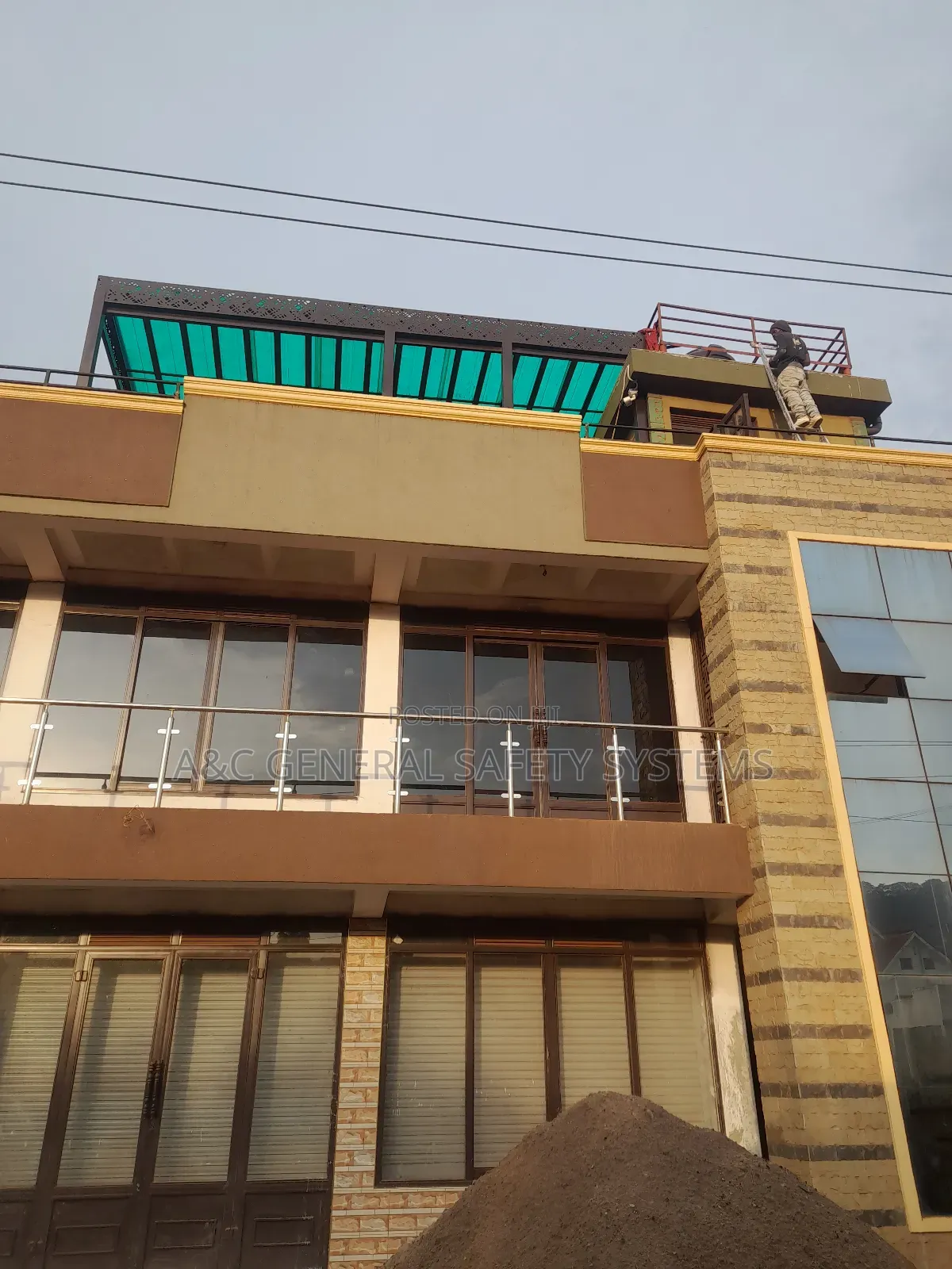 Pergola Shade Roof Top With Fiber Polycarbonate Sheet Quality Grade A