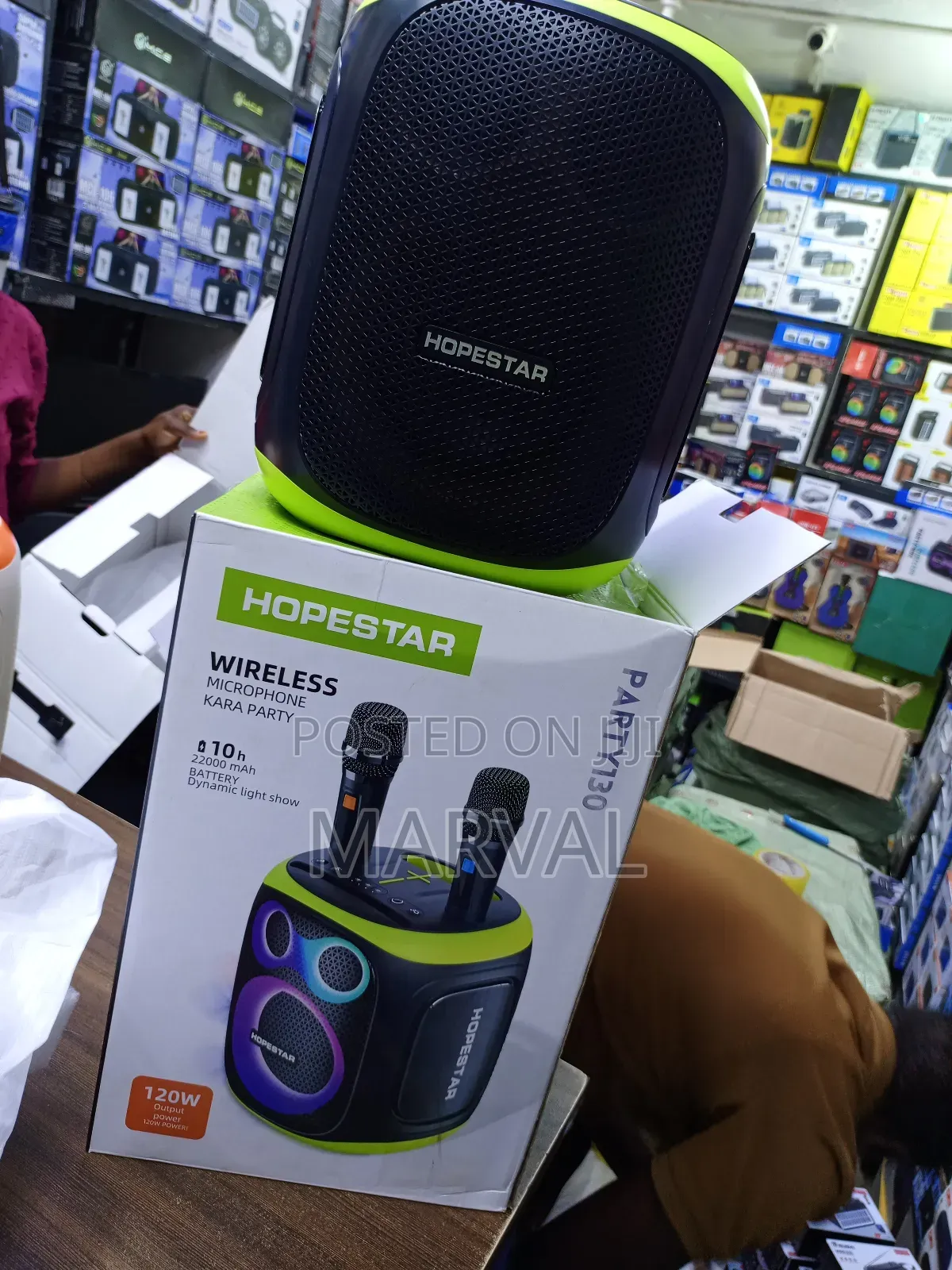 Hopestar Party 130 Portable Bluetooth Speaker With Two Microphone