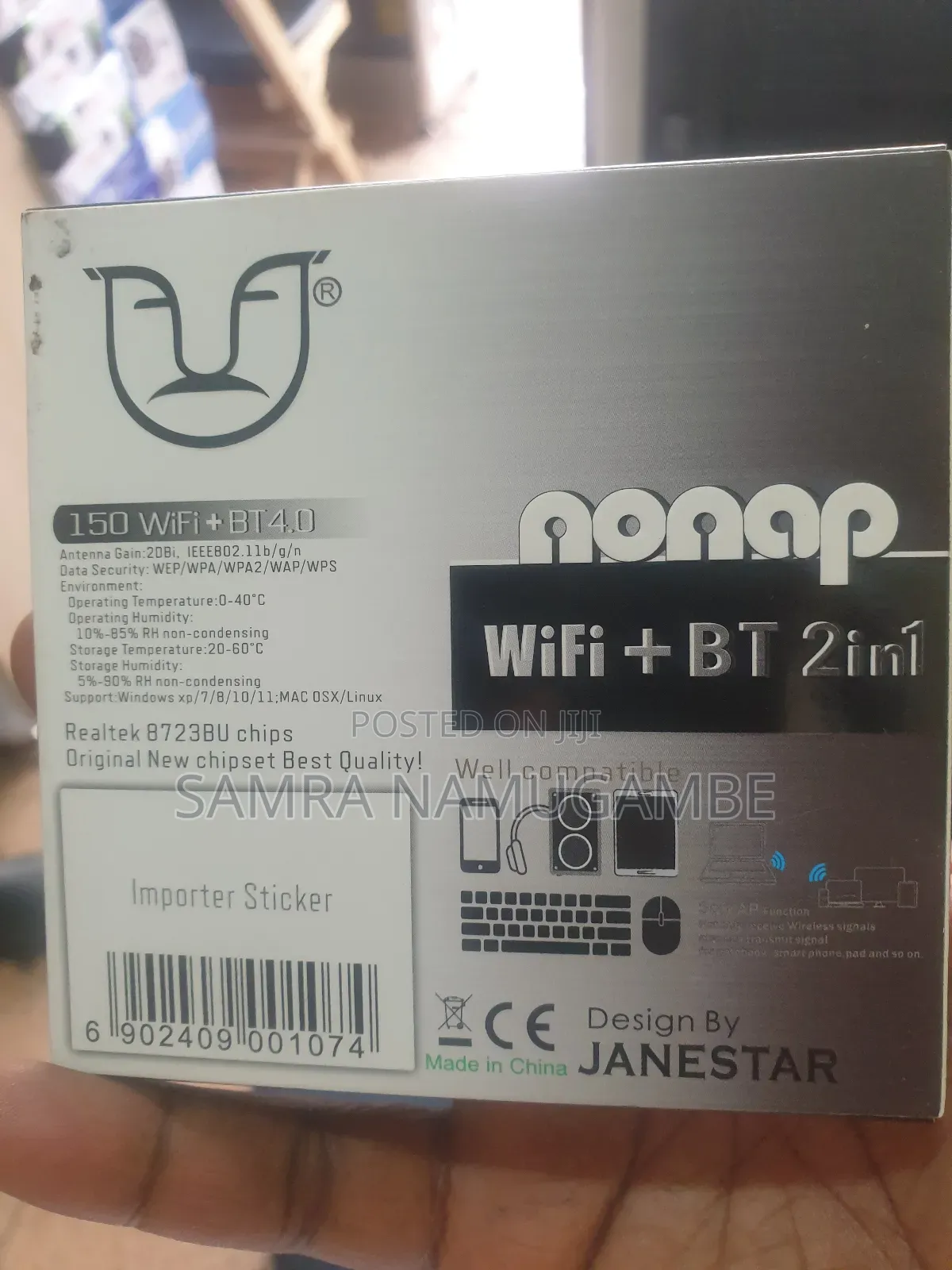 Nonap Wifi +Bt Wireless Adapter