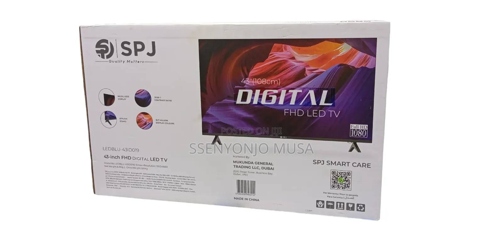SPJ 43-Inch FHD Digital Led Tv-Full Hd 1080p Resolution With Flameless