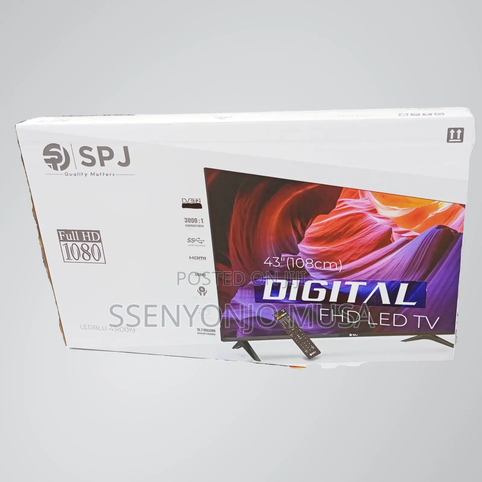 SPJ 43-Inch FHD Digital Led Tv-Full Hd 1080p Resolution With Flameless
