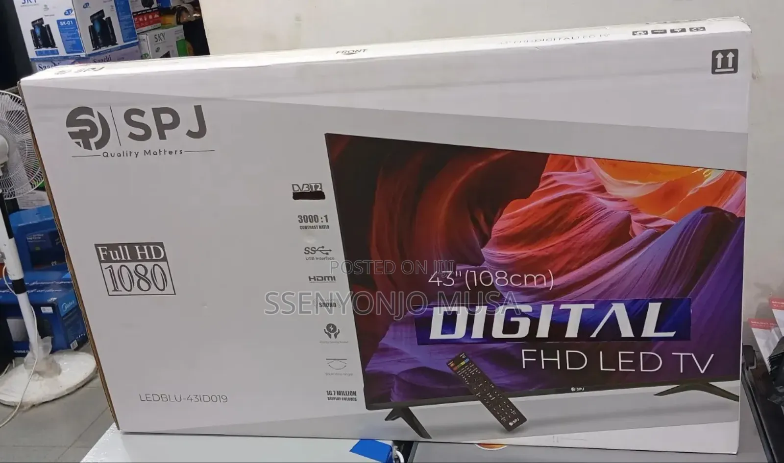 SPJ 43-Inch FHD Digital Led Tv-Full Hd 1080p Resolution With Flameless