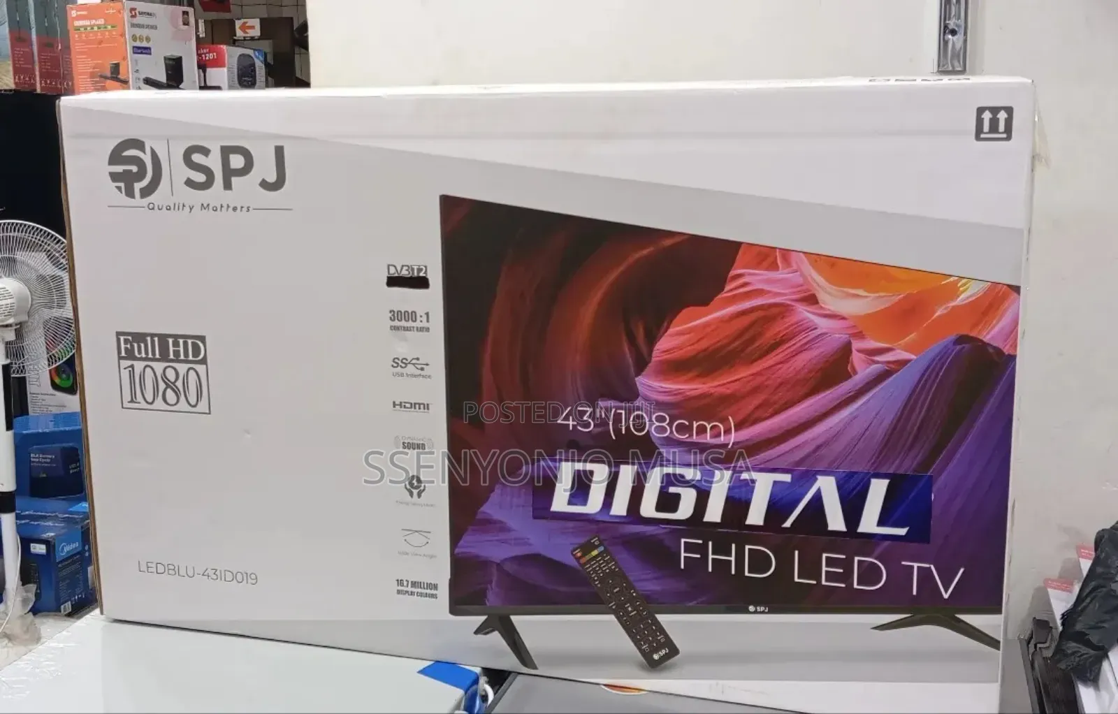 SPJ 43-Inch FHD Digital Led Tv-Full Hd 1080p Resolution With Flameless