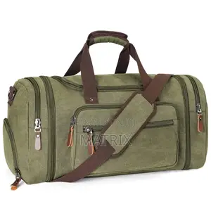 Canvas Bag for Travel - Multi Pocket Design, Expandable