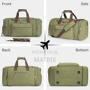 Canvas Bag for Travel - Multi Pocket Design, Expandable