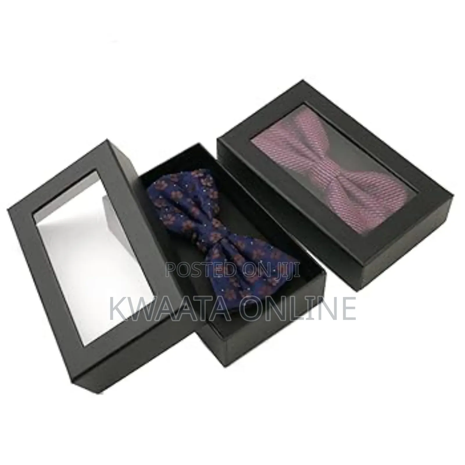 Mens Adjusted Pretied Bowtie Vintage Geometric Neckwear