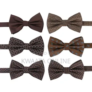 Mens Adjusted Pretied Bowtie Vintage Geometric Neckwear