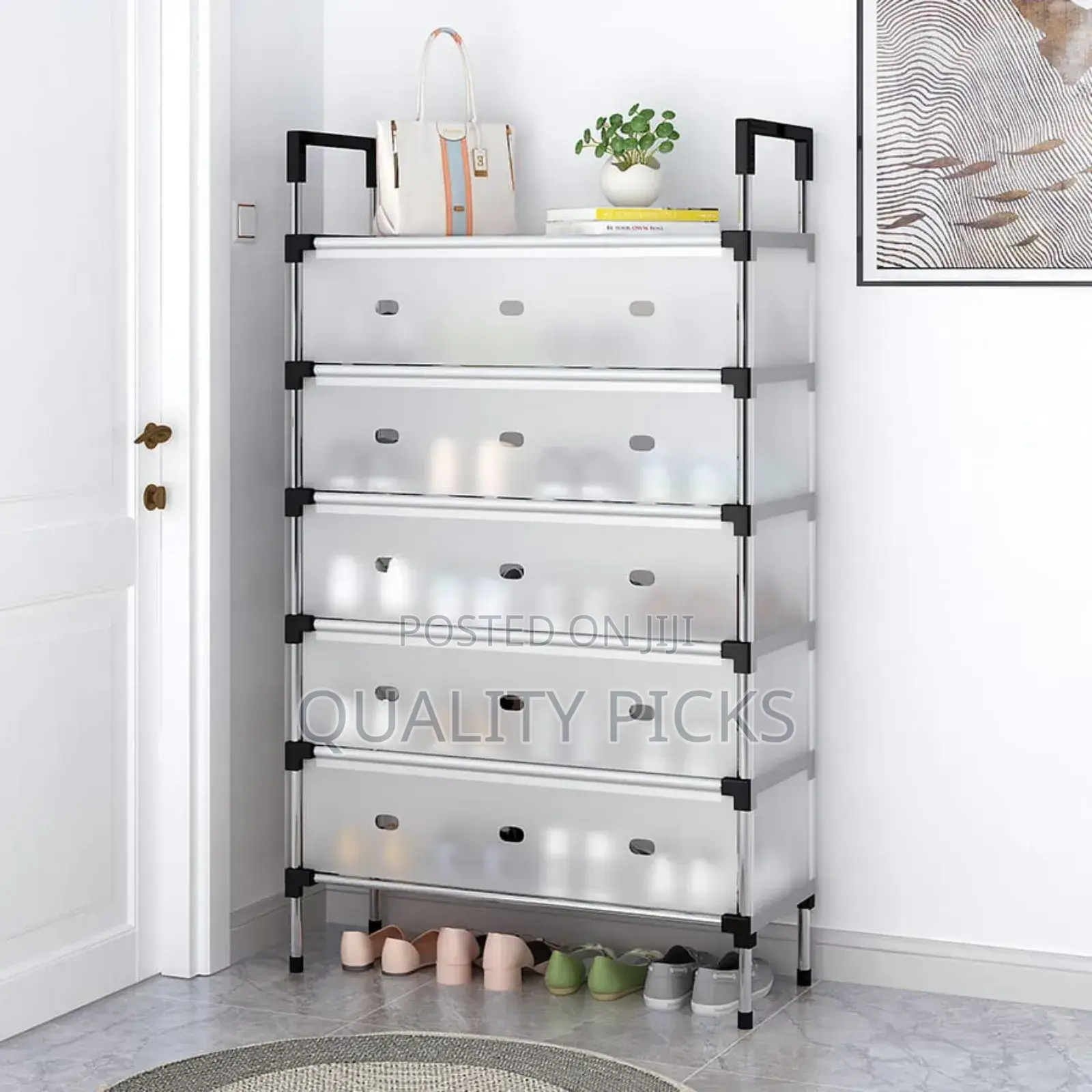Dust Proofed 7-Tier Shoe Organizer and Drying Rack 