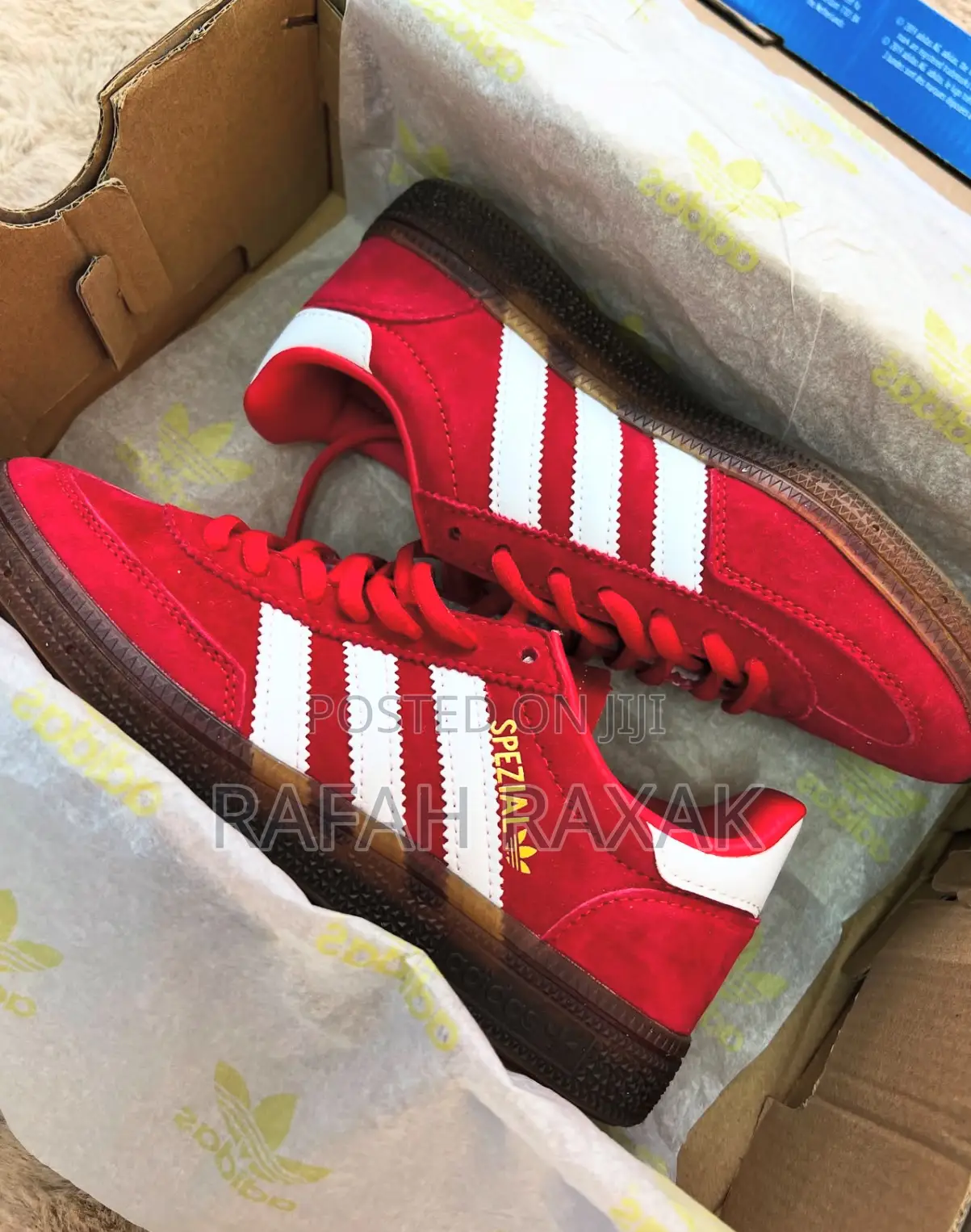 New Unisex Red Suede Adidas Spezial Handball Sneakers