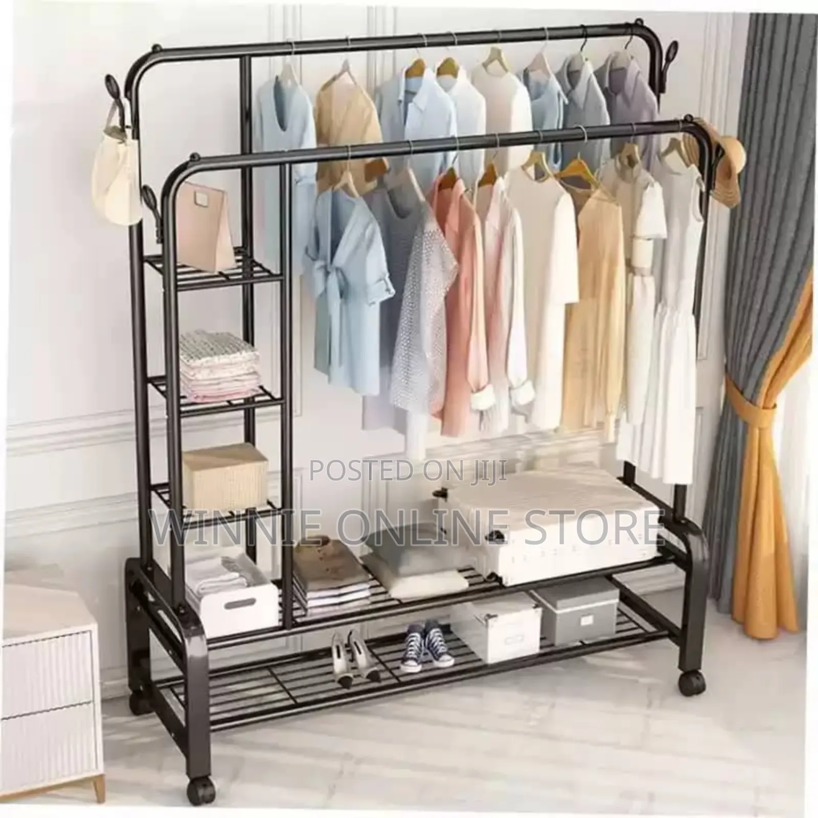 Strong Double Hangers With Compartments