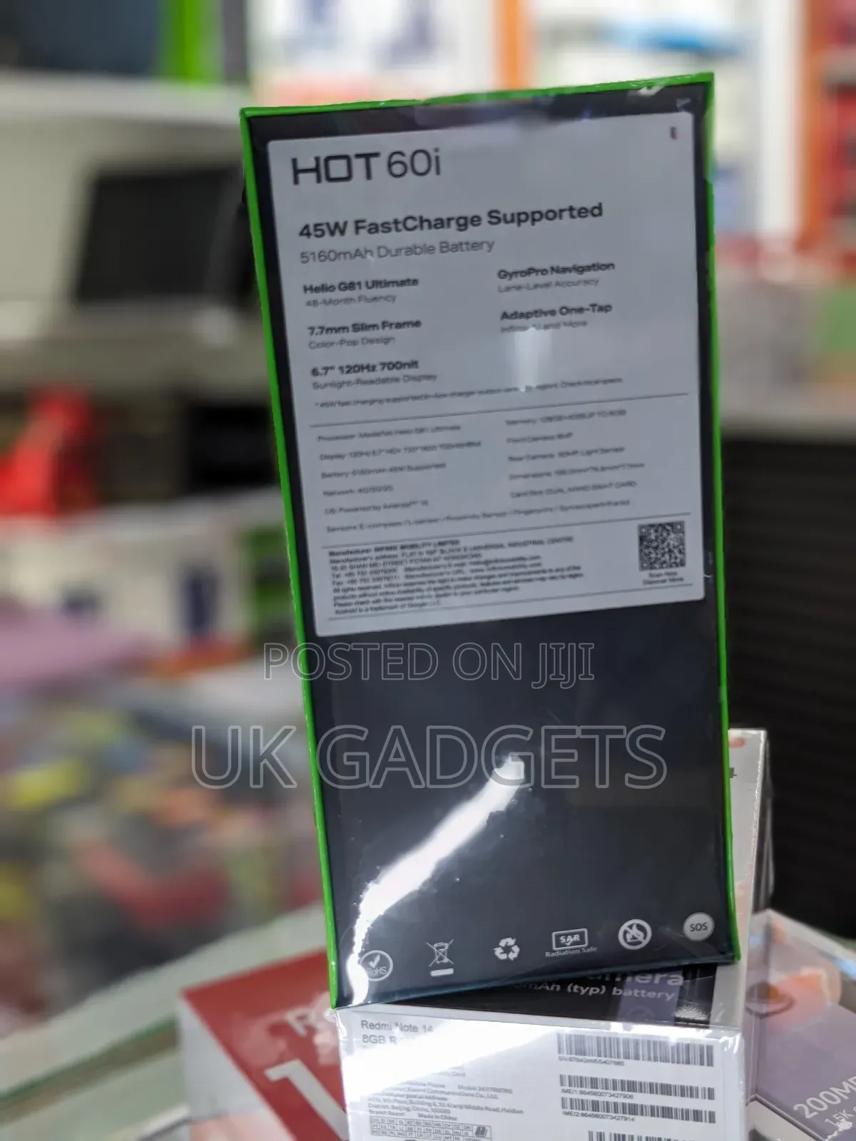 New Infinix Hot 60i 128 GB Black
