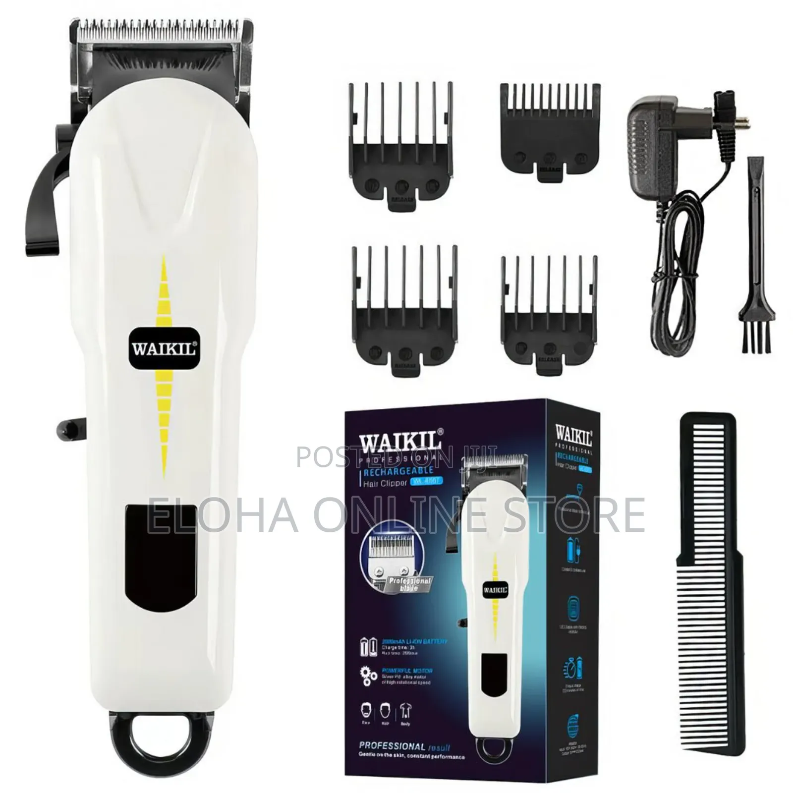 Waikil Professional Rechargeable Cordless Hair Clipper