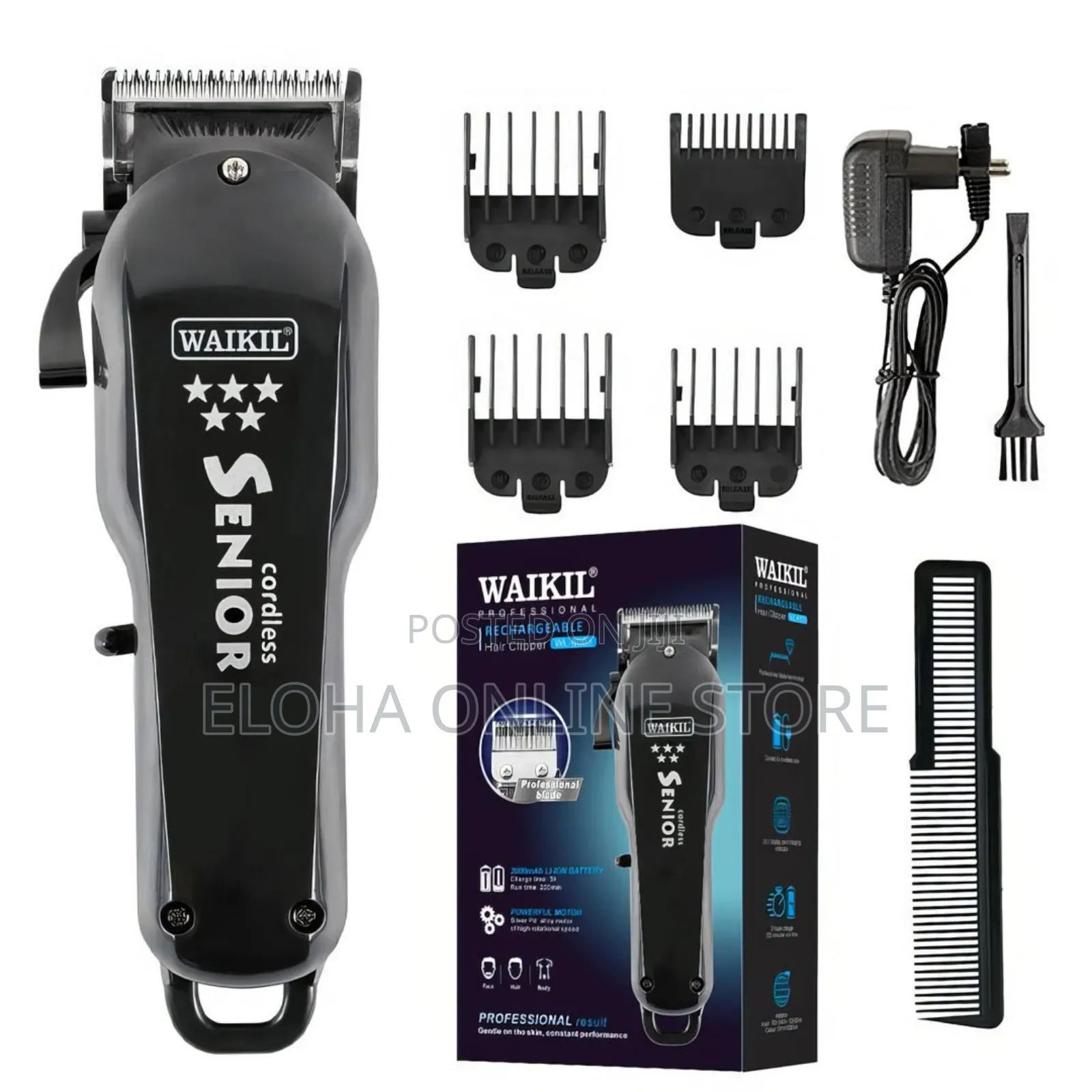 Waikil Professional Rechargeable Cordless Hair Clipper