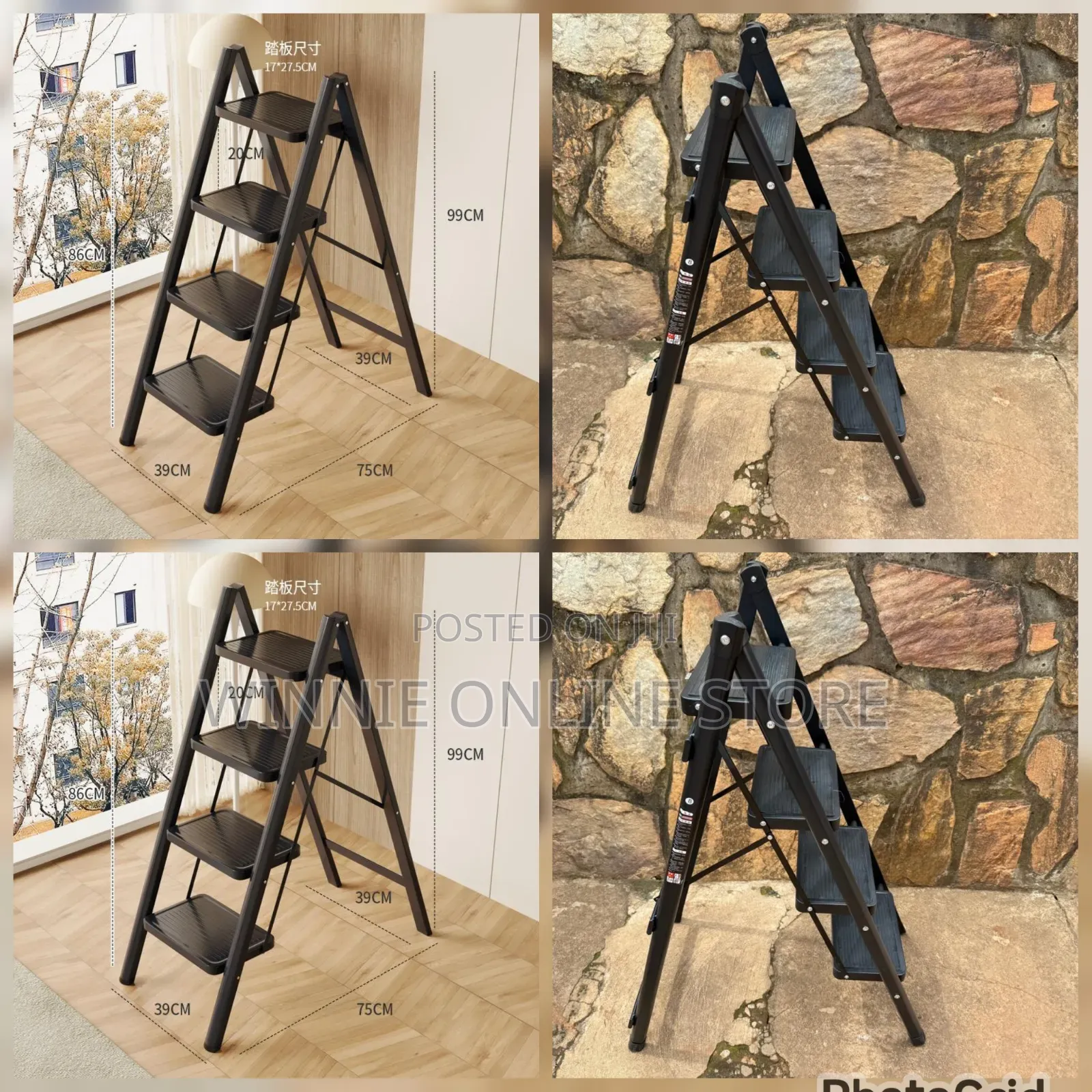 4-Step Folding Stepladder, Also Referred to as a Folding Step Stool.