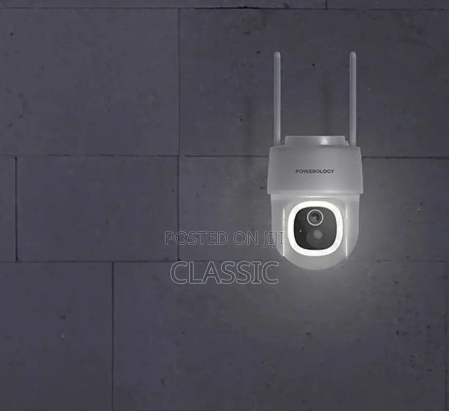 Powerology Built-in Solar Pan Tilt Outdoor Camera Quad Hd | Ip65
