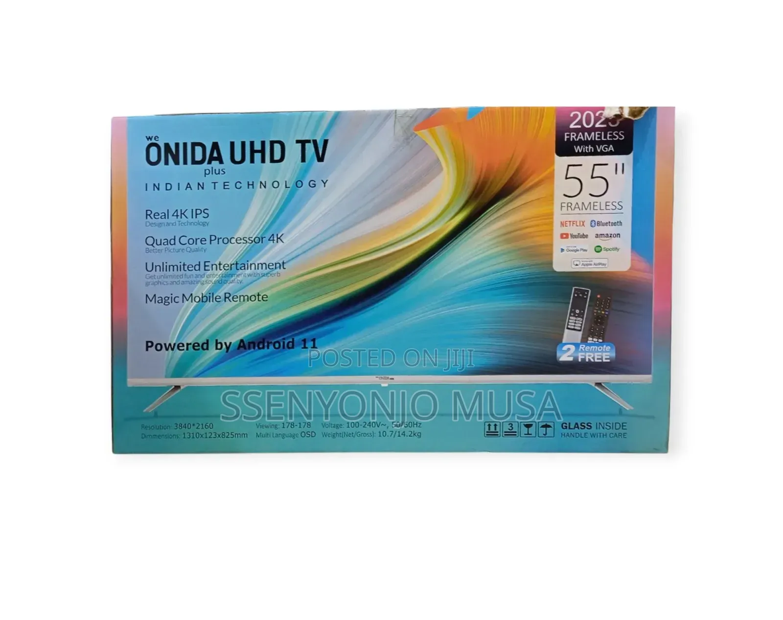 Onida 55inchs Uhd Android Tv-quad Core Processor, Real Ips