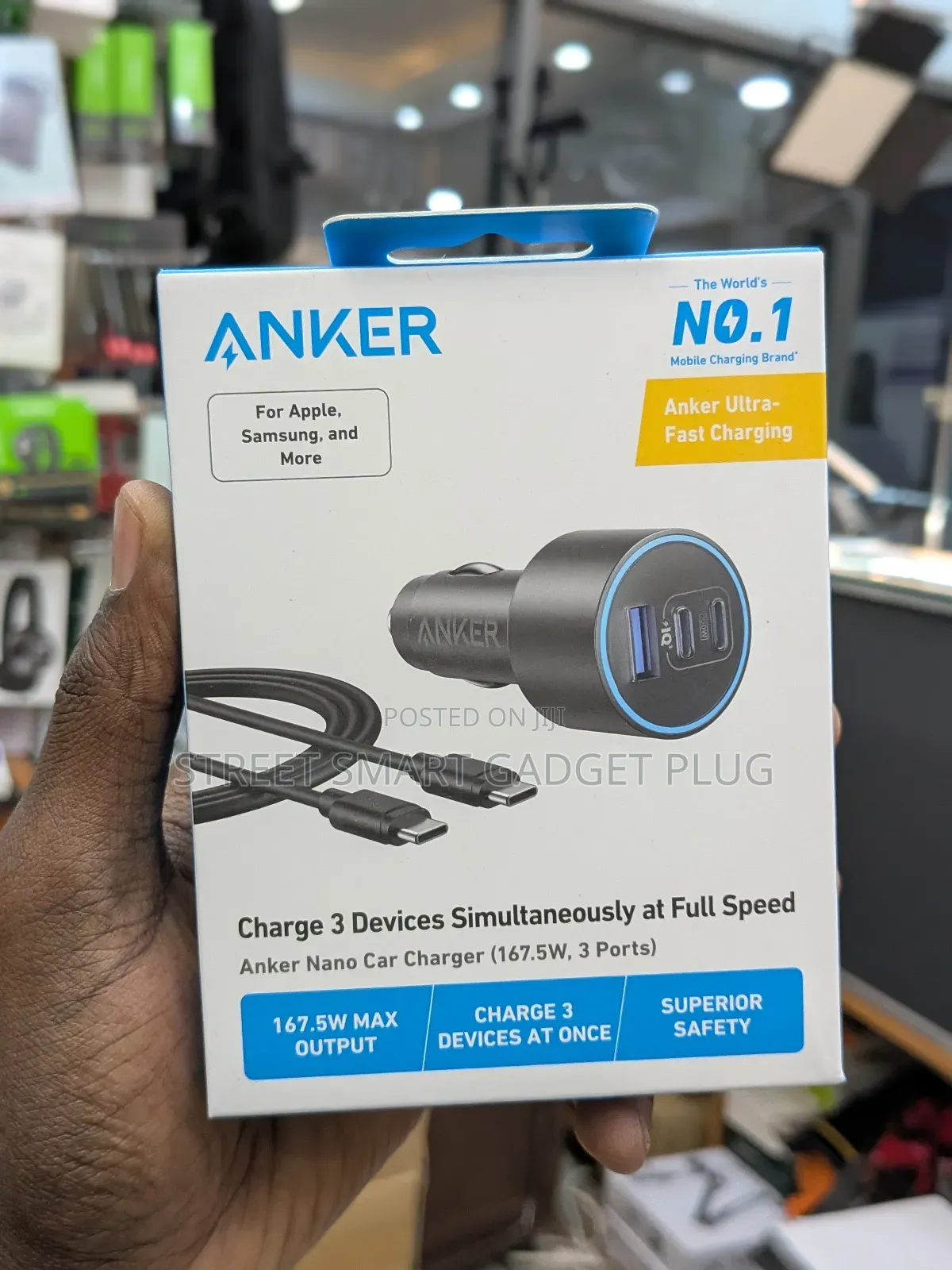 Anker 168watts 3in1 Car Charger