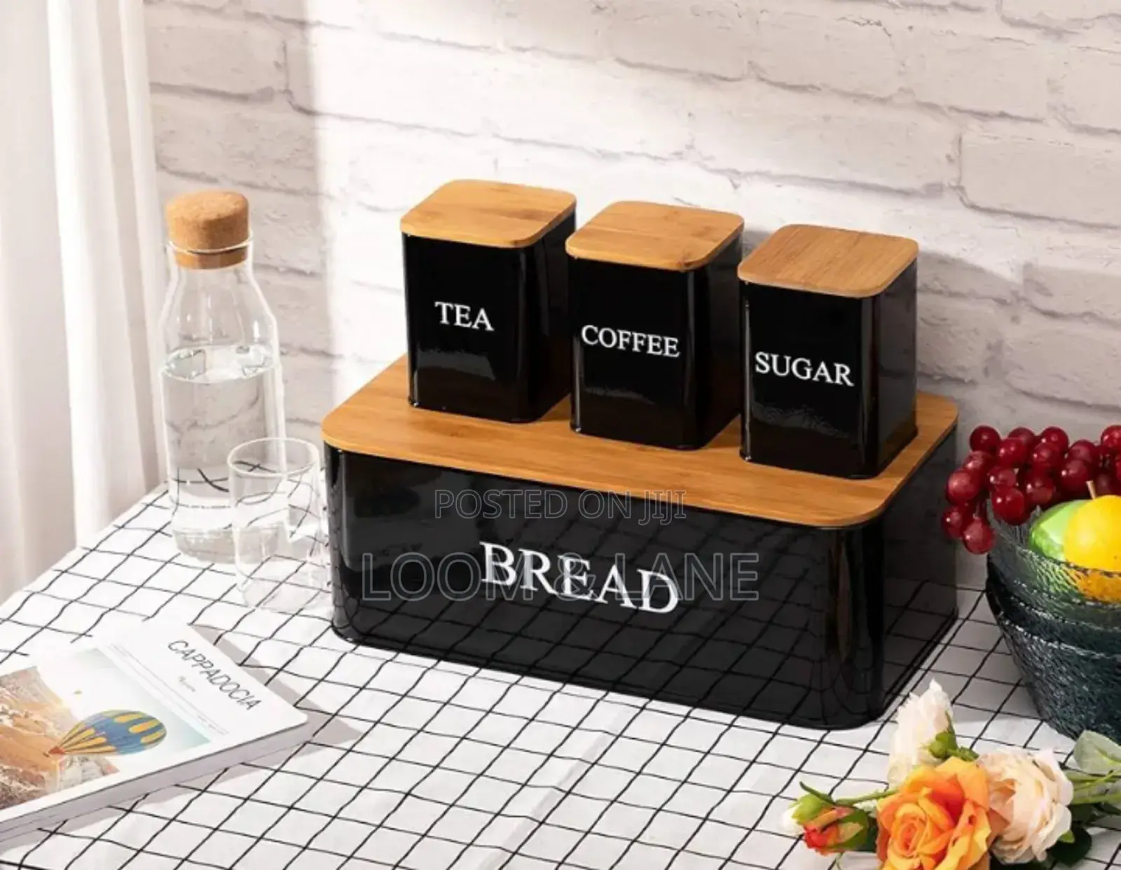 4-Piece Bread Bin Storage Canister Set