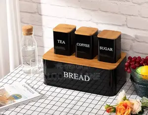 4-Piece Bread Bin Storage Canister Set
