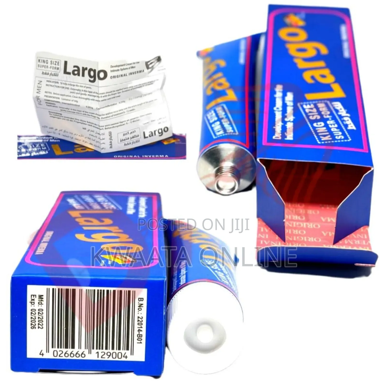 Largo King Size Manhood Enlarging Cream- 40ml