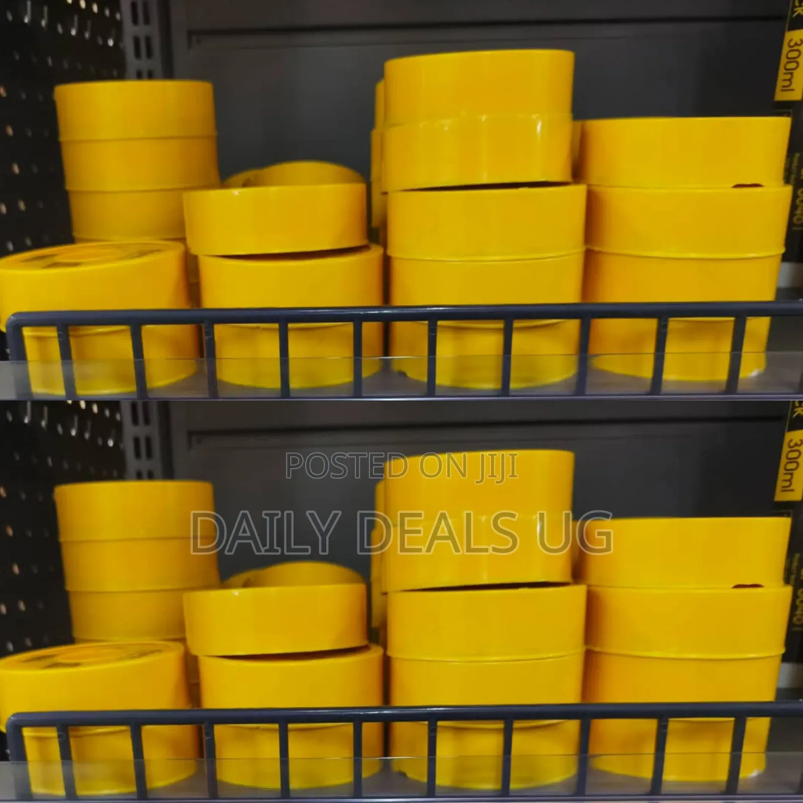 Multiple Rolls Of Yellow Tape