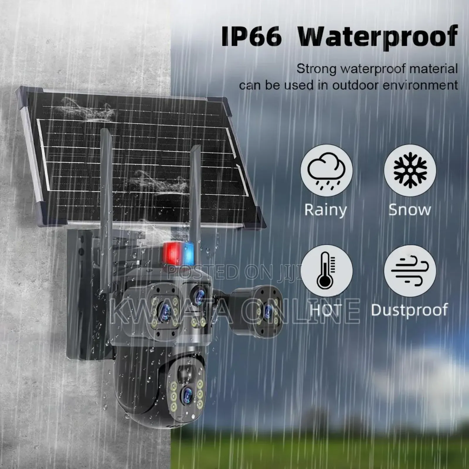 5g Ai Triple Screen Solar Security Wifi Camera Cctv With Sim Card
