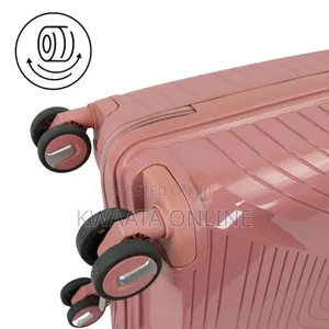 3 Pc Rubber Trolley Suitcase - Luggage Travel With Lock and 4 Wheels