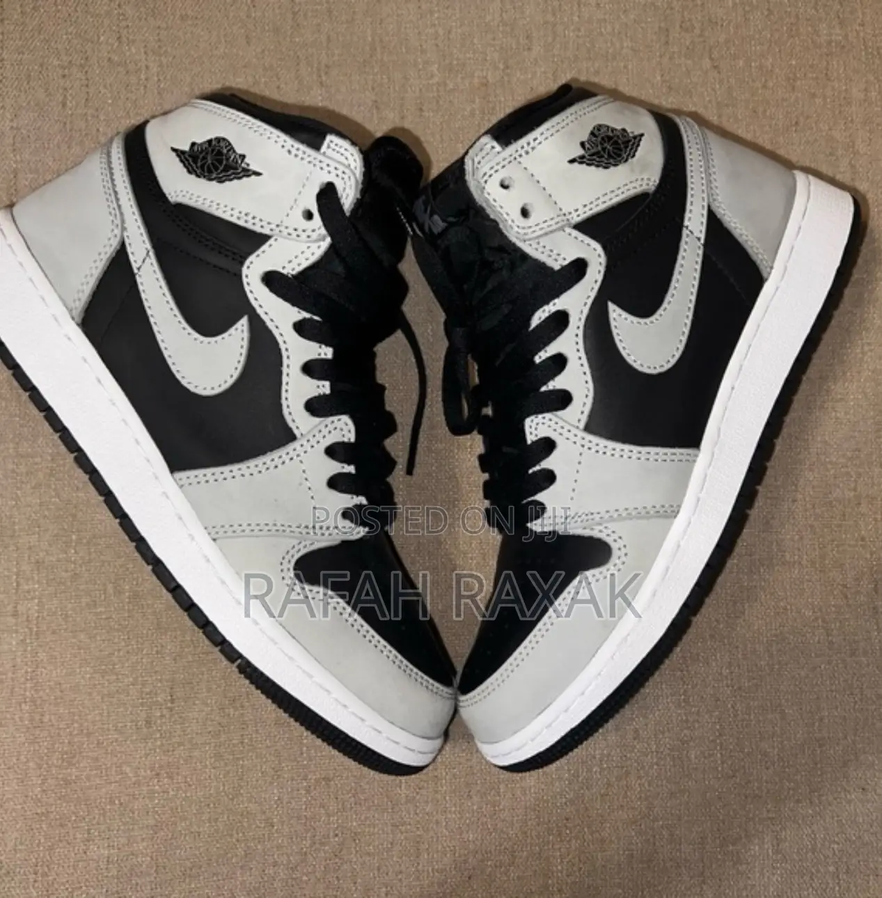 Original Grey/Black Nike Air Jordan 1 High Og Shadow Sneakers