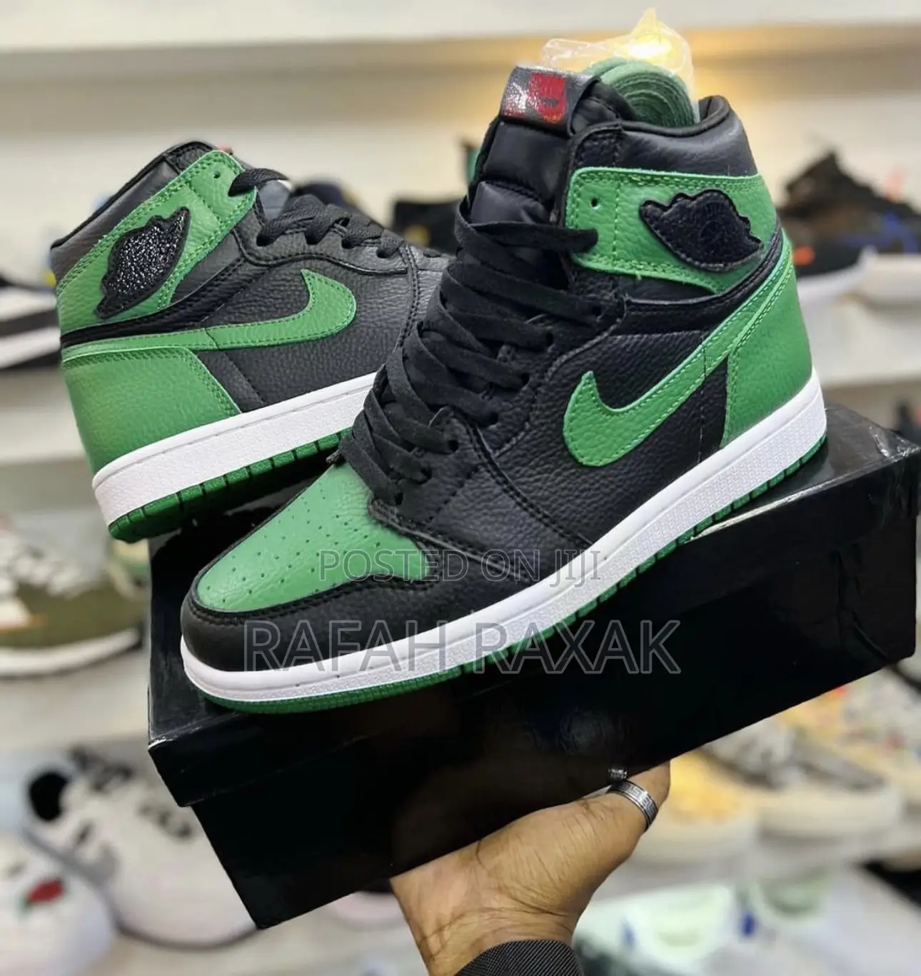 Original Green/Black Nike Air Jordan 1 Retro High Og Sneakers