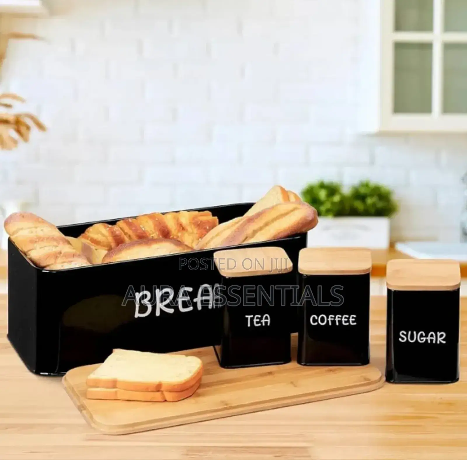 4-Piece Bread Bin Storage Canister Set