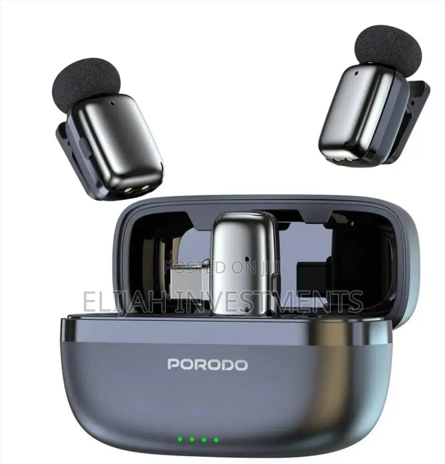 Porodo Wireless Lavalier Microphones Type-C - Black