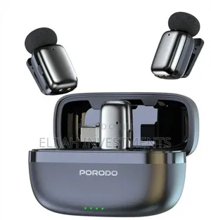 Porodo Wireless Lavalier Microphones Type-C - Black