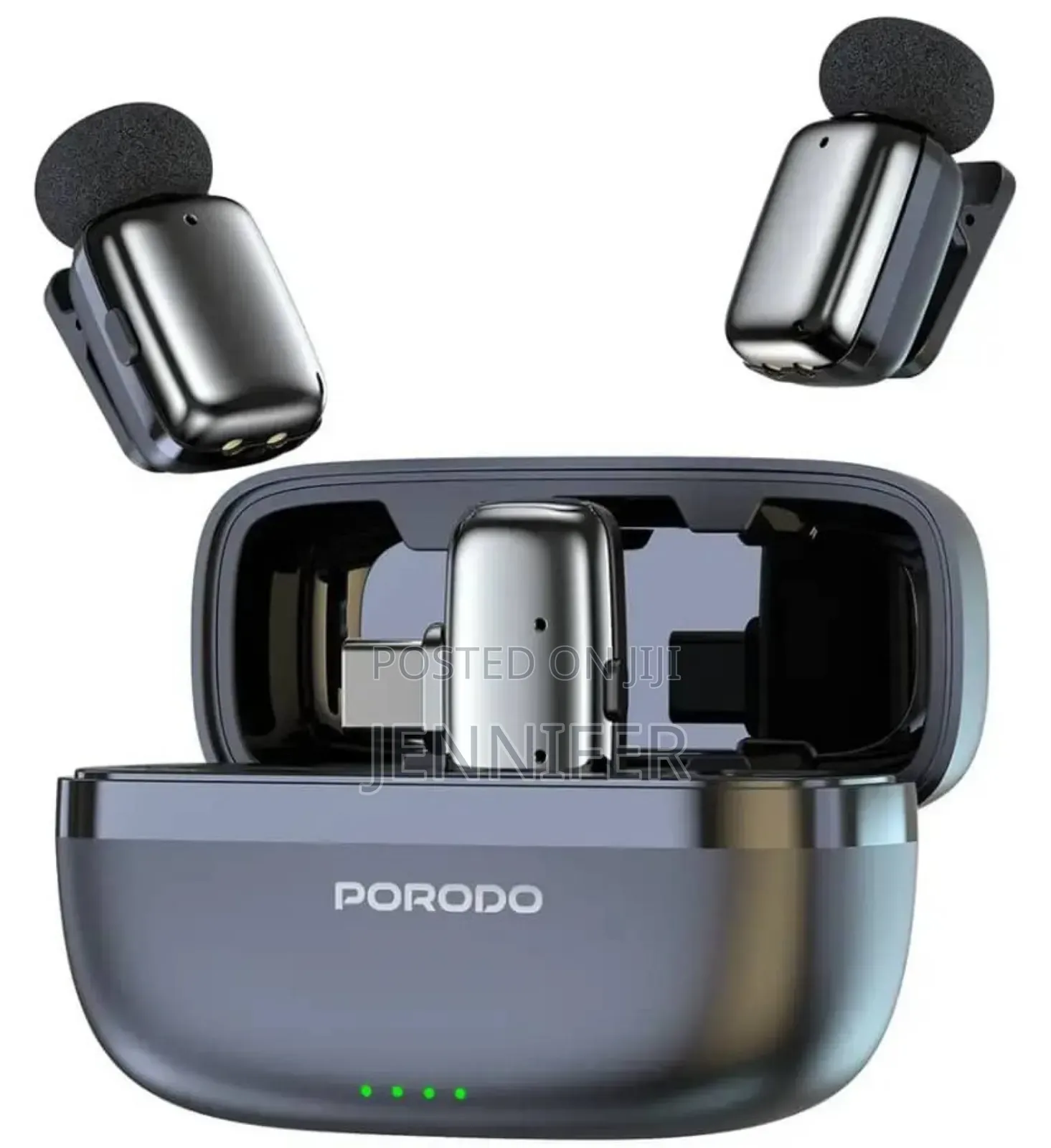 Porodo Wireless Lavalier Microphones Type-C - Black