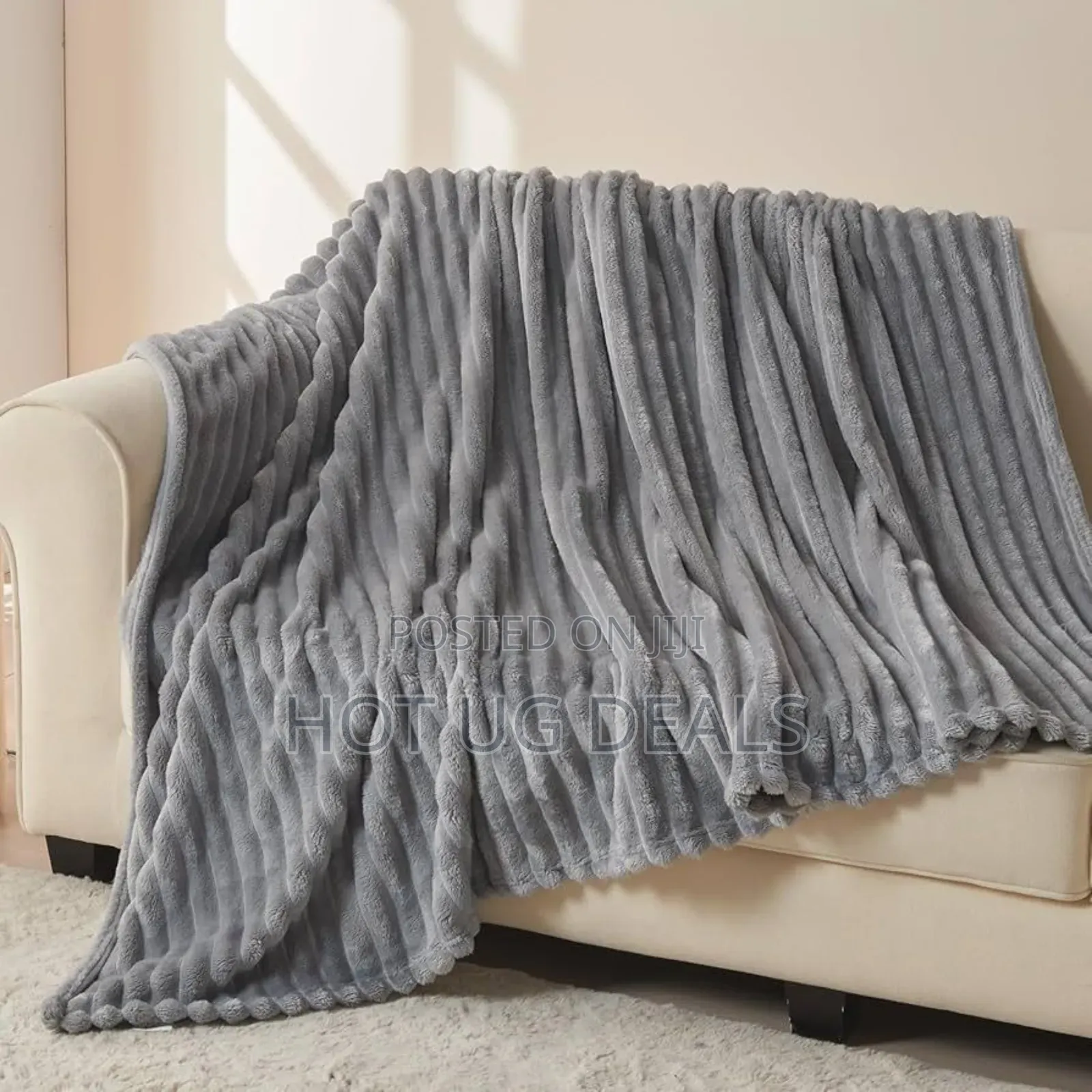 5x6 Coral Fleece Blankets Super Soft - Dark Grey