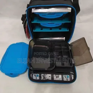 Six Pack Fitness Blue / Black Lunch Bag