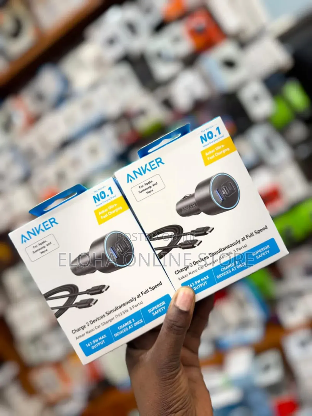 Anker Usb-C 167.5w Fast Car Charger, for Macbook Pro