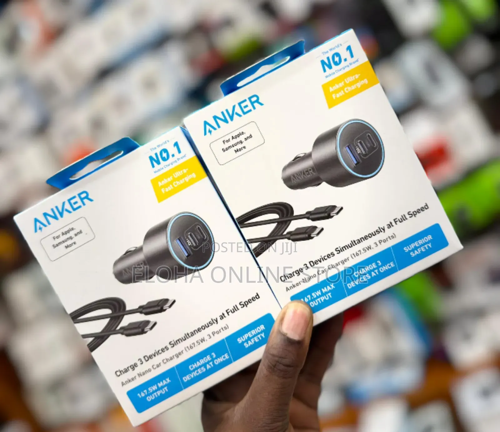 Anker Usb-C 167.5w Fast Car Charger, for Macbook Pro